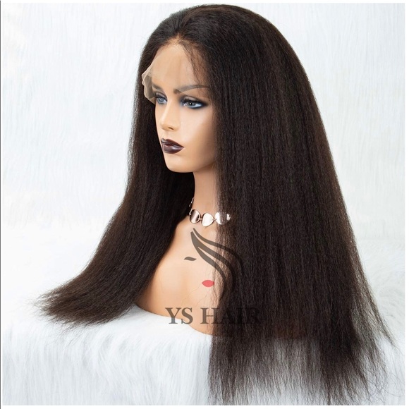 360 Lace Frontal Wigs Italian Yaki Human Hair - Picture 4 of 7